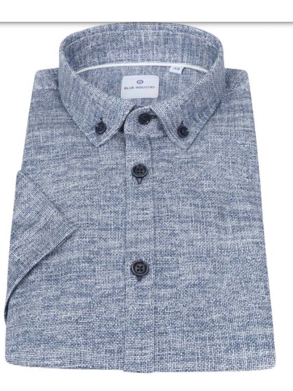 💐NWT💐 Blue Industry SS Shirt Jersey Melange Blue - size 44